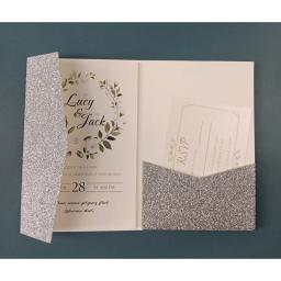 Cartões De Convite De Casamento Personalizados, corte A Laser Dobre, bolso A7, marfim preto sábio verde azeitona Burgun, preço De Fábrica, produto Personalizado - Image 6