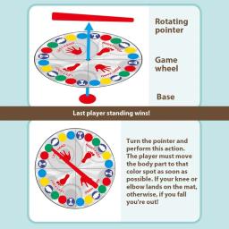 Twister jogo twister engraçado equilíbrio jogos de festa em família com girador chão tapete jogo presente para crianças festa de aniversário da família - Image 5