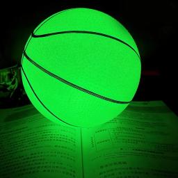 Bola luminosa brilhante de basquete, bola reutilizável com forte aderência, bola de cesta iluminada para jogos internos e externos - Image 1