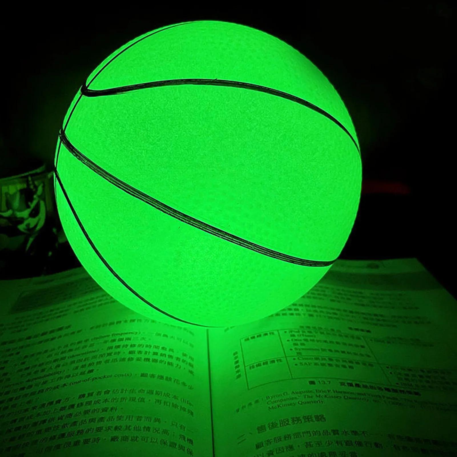 Bola luminosa brilhante de basquete, bola reutilizável com forte aderência, bola de cesta iluminada para jogos internos e externos - Image 1