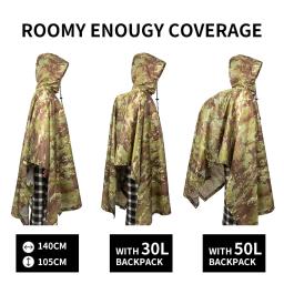 Impermeável Poncho Impermeável Multifuncional Capa De Acampamento, Roupas De Caça, Barraca De Abrigo, Tampa De Emergência - Image 3