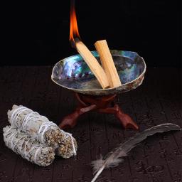 Palo santo incenso natural varas de madeira borbulhamento queimar fumegante vara sálvia smudge kit sala incenso aromaterapia yoga meditação - Image 4