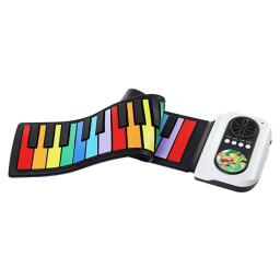 Flexível Roll Up Piano Eletrônico, 49 Teclas, MIDI Out, Hand Roll Piano, Compatível com Bluetooth, Fone de Ouvido para Amantes de Música, Iniciantes - Image 4