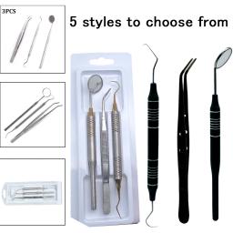 Kit de ferramentas de higiene dentária, aço inoxidável, remoção, raspador, sonda, gancho, pinça, kit de espelho dental, conjunto de ferramentas dentárias - Image 1