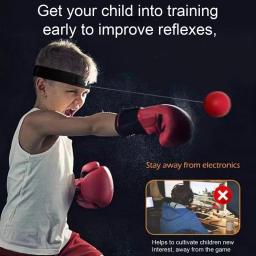 Reflex Boxe Bola Com Headband, Reagir Bola De Treino, Equipamento De Treino, Iniciantes Fitness - Image 5