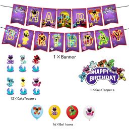 Conjunto de decoração para festa de aniversário, conjunto de decoração com bandeira e bola, jogo, sorrindo, plantio, bola, combinação - Image 3