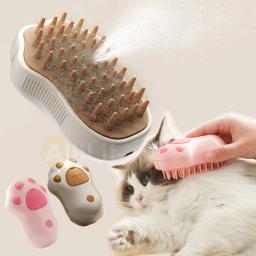 Escova de banho elétrica para animais de estimação, massagem pente para gatos e cães, spray de água, pata, cabelo grooming suprimentos - Image 1