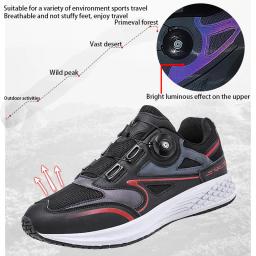LiXingMing-Sapatos masculinos de ciclismo, pretos, rasos, bicicleta de estrada, corrida, velocidade de travamento automático, tênis de bicicleta, calçados esportivos - Image 3