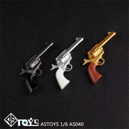 ASTOYS-Tricolor Oeste Cowboy Revólver Arma Toy Modelo, Action Figure Corpo, Escala 1:6, P18520, AS040, 12" - Image 1