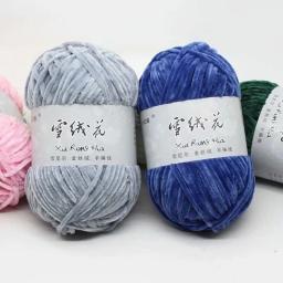Fio De Lã De Veludo De Neve Para DIY, Fio De Crochê Quente Grosso, Boneca De Lenço De Camisola De Bebê De Tricô, Fio De Algodão De Malha De Mão, Bola 100g - Image 2