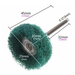 5-20pcs Mini Broca Escova Abrasiva Nylon Polimento Roda Dremel Rotary Hand Tool Acessórios Set Rust Remover - Image 3