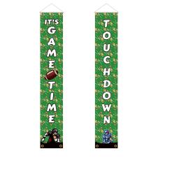 Futebol Americano Decorações Para Casa É Tempo Do Jogo Bandeiras De Couplet Bandeira Da Porta Da Varanda Bandeiras Penduradas Toque Para Baixo Sinal decoração - Image 4