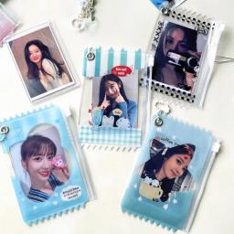 Desenhos animados Idol Card Luva protetora, criativo Candy Bag, Photocard Titular, Tampa do cartão transparente com chaveiro, Papelaria escola - Image 2
