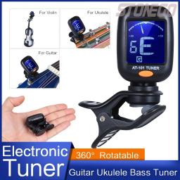 Afinador de guitarra digital dobrável, alta sensibilidade, display lcd para guitarra acústica, baixo, ukulele, peças de guitarra - Image 1
