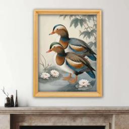 Kits de pintura de diamante para decoração de casa, bordado mosaico ponto cruz, pato mandarim, animal decoração para casa, artesanato infantil, novo, 2024 - Image 2