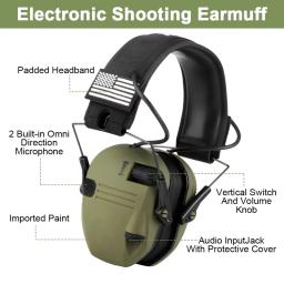 Original tático eletrônico tiro earmuff esportes ao ar livre anti-ruído fone de ouvido impacto som amplificação audição - Image 3