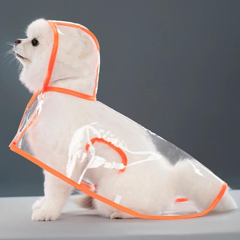 Impermeável para cães pequenos e médios, Roupas impermeáveis para animais de estimação, Casaco de chuva com capuz - Image 1