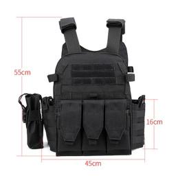 MOLLE-Nylon 600D Colete Tático, Armadura, Caça Transportadora, Airsoft Acessórios, Colete de Combate, Exército Militar, CS Equipamento De Jogo - Image 6