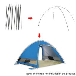 Pólo de barraca de acampamento de fibra de vidro, hastes de suporte ao ar livre, kit de molduras de toldo, substituição de poste de barraca, acessórios de acampamento, tendas - Image 3
