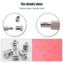 Couro Seal Gravura Tool Set, Aço Alfabeto Número Stamp, Selos Artesanato, Molde de impressão de metal, DIY Craft Set, 36Pcs - Image 5