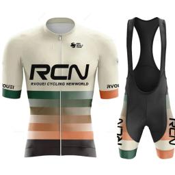 2025 rcn equipe conjunto camisa de ciclismo homem verão mtb roupas ciclismo manga curta ropa maillot ciclismo equitação ao ar livre uniforme - Image 1