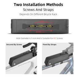 Rhinowalk bolsa para tubo superior de bicicleta, bolsa frontal tpu para ciclismo com parafusos ou alças, à prova d'água, à prova de vento, cascalho, bolsa para quadro superior de bicicleta de estrada, nova - Image 2
