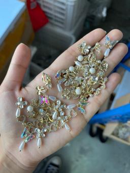 50 pçs 3d cristal brilhante strass gem arte do prego liga encantos aleatórios projetos de luxo para diy diamante jóias decoração do prego acesso - Image 5
