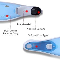 2023 New Scubas Engrenagem De Mergulho Pé Cheio Longo Silicone Fins Snorkeling Natação Mergulho Flutuante Aletas TPR Non-Slip Natação Flippers - Image 5