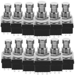 Botão interruptor efetor para guitarra, nove pés, ferramentas de instrumentos musicais, botões suprimentos, 3dpt, 12 pcs - Image 1