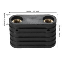 1pc windsurf plástico preto sup 2-hole footstrap inserção windsurf placa footstrap substituição kit surf acessórios - Image 1