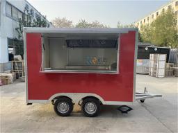 Reboque vermelho do alimento com equipamento da cozinha, customizável, exterior, cachorro quente, gelado, caminhão do fast food, 3m - Image 5