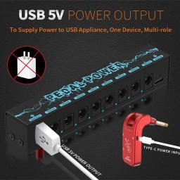 Pedal Power Supply Pedalboard isolado para guitarra, 8 saídas, acessórios para instrumentos musicais, PW-1 - Image 4