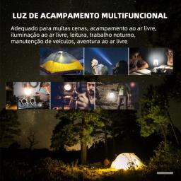 Lanterna solar recarregável para acampar, iluminação exterior, lanterna poderosa, suprimentos de equipamentos para barracas, lâmpada portátil - Image 6