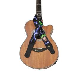 Correia de guitarra ajustável poliéster impressão de alta qualidade estilo étnico puro algodão bordado acessórios de guitarra acústica elétrica - Image 3