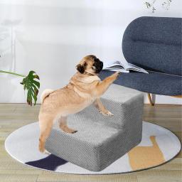 Rampa removível antiderrapante ao ar livre para animais de estimação, Escadas 3-Steps para cães pequenos e gatos, Cama e escada do sofá, Pet Shop - Image 1