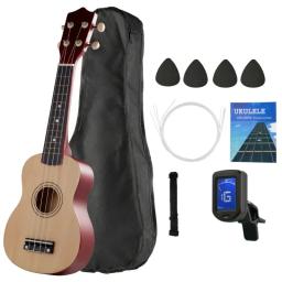 Avançado Ukulele havaiano para iniciantes, Starter Uke, Ukalalee guitarra com Gig Bag, Afinador Digital, Capo, 21" - Image 3