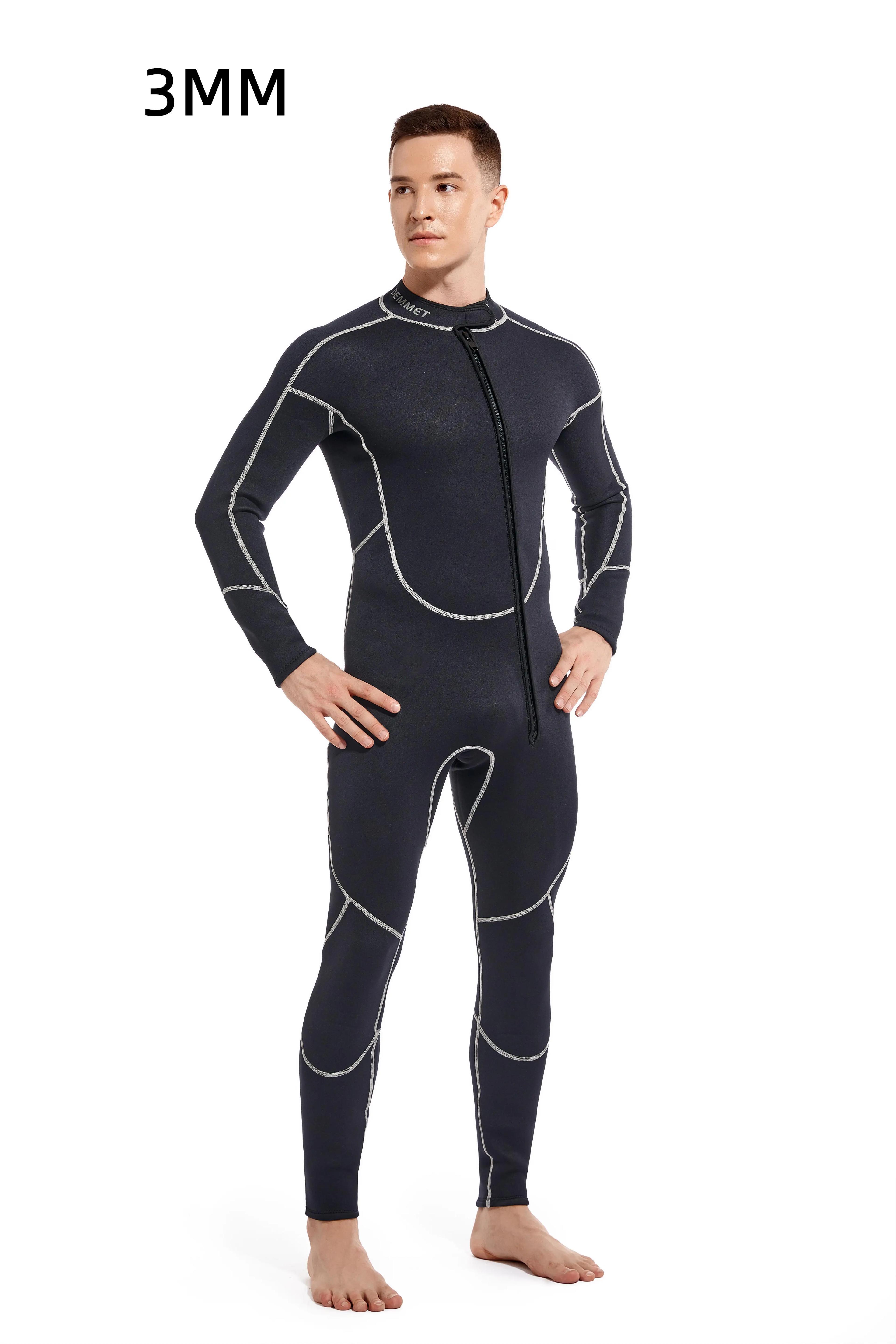Fato de neoprene masculino, Surf, Mergulho, Snorkeling, Natação, Body Suit, Surf, Kitesurf, Vestuário, Equipamento, 4XL, 3mm - Image 1