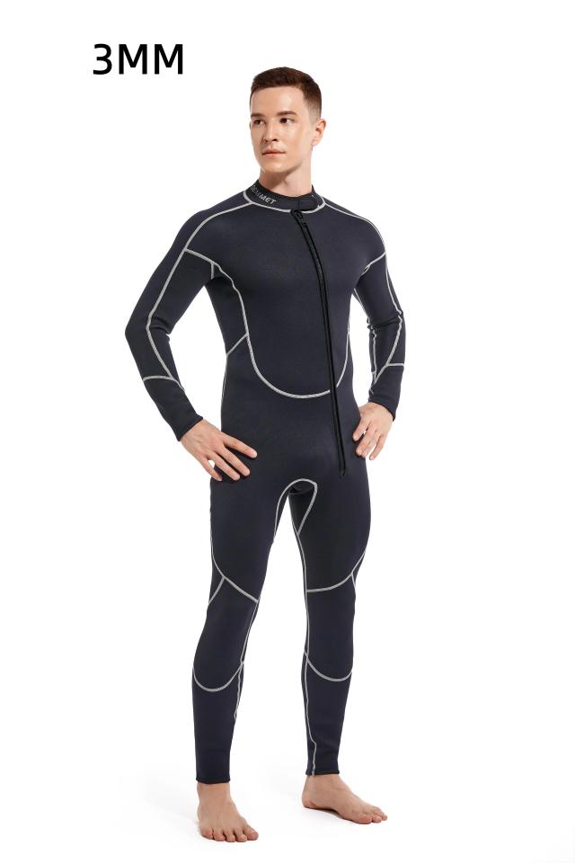 Fato Neoprene Masculino 3mm para Surf, Mergulho, Snorkeling e Kitesurf - Tamanho 4XL
