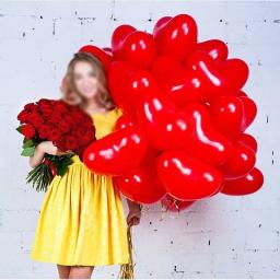 Balões vermelhos do látex do coração do amor, decoração do casamento, balão do hélio, presentes do dia dos namorados, festa de aniversário, 10 ", 50pcs - Image 2