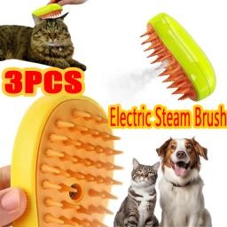 Escova a vapor para gato e cão, pulverizador elétrico para massagem, pet grooming ferramenta, 3 em 1 pente de massagem - Image 1