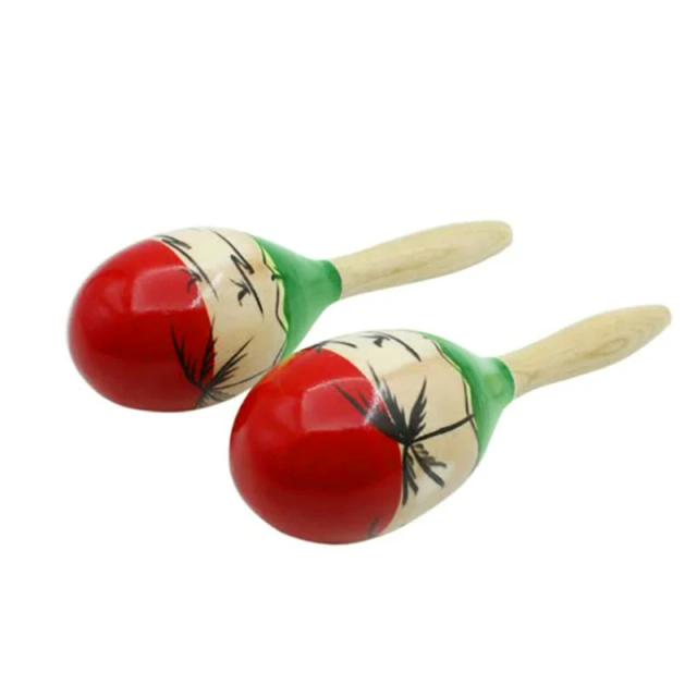 Abanadores de Percussão com Martelo de Areia e Maracas Coloridas para Festa Tropical – Brinquedos Musicais para Crianças e Bebês, 1 Par