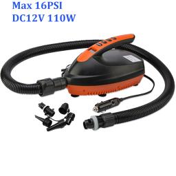 Bomba de ar elétrica de estágio duplo SUP inflável Stand Up Paddle, placa de surf bomba inflável inteligente, 20 PSI, 16 PSI, 12V, 110W - Image 4