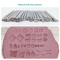 Conjunto de ferramentas de impressão para DIY, textura cerâmica, ferramentas manuais, textura barroca criativa, ferramentas de impressão argila, 20PCs - Image 5