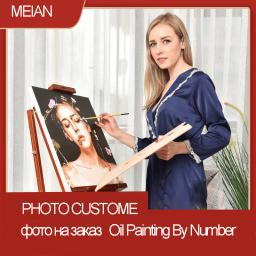 Pintura a óleo por Numbers Kit, Pinturas Decorativas, Artesanato, Tintas a Óleo, Foto Personalizada, 50*70 - Image 1