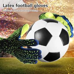 Luvas de látex futebol goleiro para adultos e crianças, luvas de futebol, proteção antiderrapante para dedos, luvas esportivas - Image 3