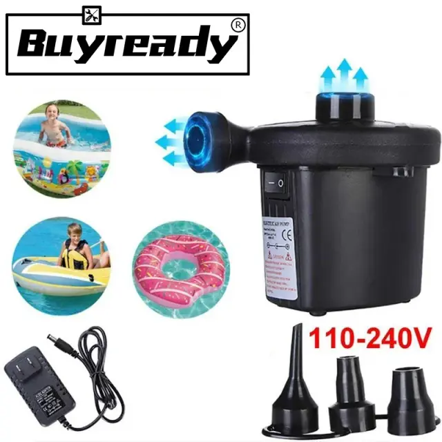 Bomba de Ar Elétrica 110v/220v para Colchões, Piscinas e Veículos - Inflador Rápido e Potente