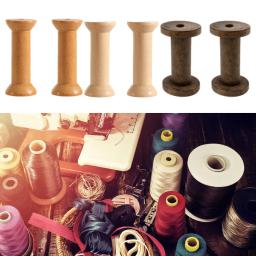 Carretel vazio de madeira para artes, suporte da fita, fio DIY, 3.1in, 2PCs - Image 3