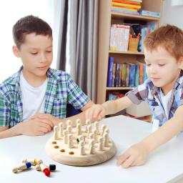 AIUAZA 1 conjunto de jogos de xadrez de memória de madeira, jogos de lógica e jogos de cérebro, brinquedos de interação pai-filho, brinquedos de festa - Image 2