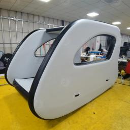 Barco portátil para lago e rio, casa inflável, estilo luxuoso, novo design de fábrica, ilha flutuante do barco - Image 5