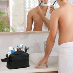 Bolsa de higiene pessoal impermeável para homens e mulheres Estojo cosmético de grande capacidade Bolsa de viagem portátil Beauty Wash Pouch - Image 4